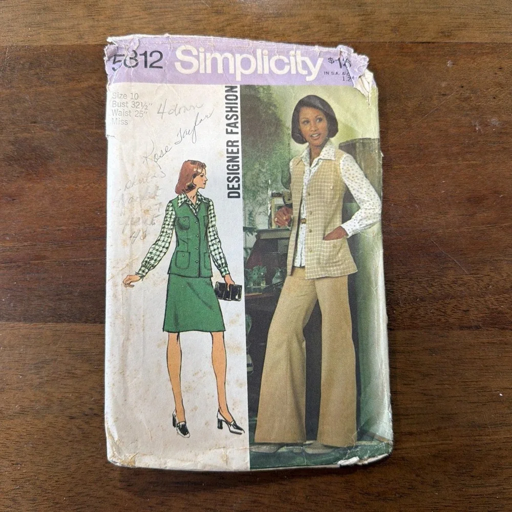 Six Vintage Simplicity Patterns From The 1970S Size 10 Misses